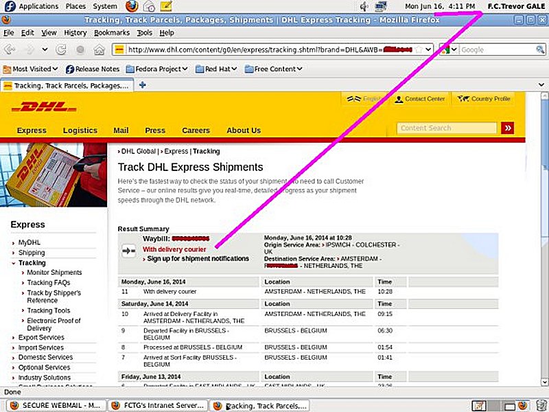 dhl tracking uk